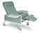 Winco INC Wide Care Cliner Clinical Recliners - Extra-Wide Vinyl Clinical Recliner, Steel Casters, Moss Green - 6541-04