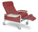 Winco INC Wide Care Cliner Clinical Recliners - Extra-Wide Vinyl Clinical Recliner, Steel Casters, Burgundy - 6541-14