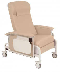 Winco Drop Arm Clinical Recliners - Serenity Drop-Arm Clinical Recliner, Taupe Tray - 6550-03-RT (RIGHT SI