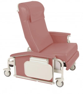 Winco Wide-Drop Arm Clinical Recliners - Extra-Wide Drop-Arm Vinyl Clinical Recliner, Mauve - 6570-16