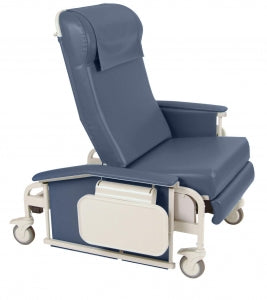 Winco Wide-Drop Arm Clinical Recliners - Extra-Wide Drop-Arm Vinyl Clinical Recliner, Blueridge - 6570-17