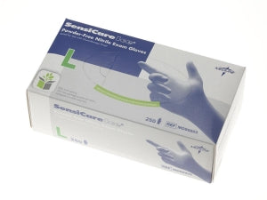 Medline SensiCare Ice Blue Powder-Free Nitrile Exam Gloves - SensiCare Ice Powder-Free Nitrile Exam Gloves with SmartGuard Film, Size L - MDS6803