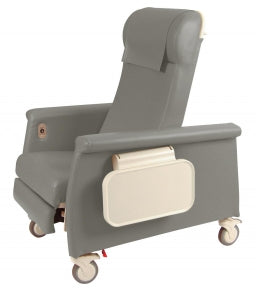 Winco Swing Arm Dialysis Recliners - Elite Clinical Recliner with Dual Swing-Away Arms, Gray - 6940-07