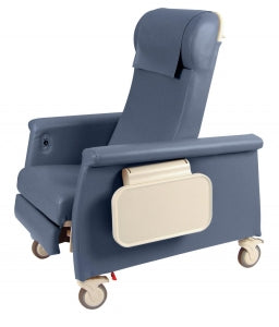 Winco Swing Arm Dialysis Recliners - Elite Clinical Recliner with Dual Swing-Away Arms, Blueridge - 6940-17