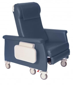 Winco Mfg., LLC XL Wide Swing Arm Dialysis Recliners - RECLINER, DUAL SWING ARM, BARI, BLUERID - 6950-17