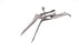 Medline Graves Side Open Vaginal Speculums - Medium Right Side Open Graves Vaginal Speculum with 10.2 cm x 3.5 cm 45° Angle Blades - MDS7011202