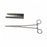 Medline Bozeman OB / GYN Forceps - 10" (25 cm) Straight Bozeman Uterine Forceps with 5 mm x 30 mm Jaws - MDS7011426