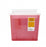 Medline Biohazard Patient Room Sharps Disposal Containers - Wall-Mount Sharps Container, Red, 5 qt. - MDS705153