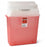 Medline Biohazard Patient Room Sharps Disposal Containers - Sharps Container, Red, 3 gal. - MDS705203