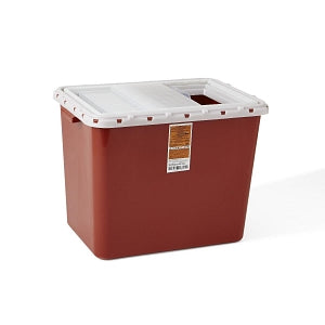 Medline Large Biohazard Containers - Sharps Containers, Red, Star Lid, 10 gal. - MDS705210SL