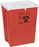 Medline Large PG-II Waste and Sharps Containers - PG-II Flat Sharps Container, Red, 12 gal. - MDS705212