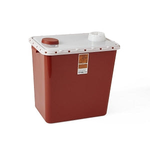 Medline Large Biohazard Containers - Sharps Containers, Red, Star Lid, 12 gal. - MDS705212ST