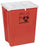 Medline Large PG-II Waste and Sharps Containers - PG-II Flat Sharps Container, Red, 12 gal. - MDS705212