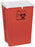 Medline Large PG-II Waste and Sharps Containers - PG-II Flat Sharps Container, Red, 18 gal. - MDS705218