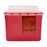 Medline Biohazard Patient Room Sharps Disposal Containers - Wall-Mount Sharps Container, Red, 5.4 qt. - MDS705253