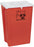 Medline Large PG-II Waste and Sharps Containers - PG-II Flat Sharps Container with Port Lid, Red, 18 gal. - MDS705318