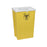 Medline Large PG-II Waste and Sharps Containers - PG-II Flat Sharps Container for Chemotherapy Waste with Port Lid, Yellow, 18 gal. - MDS706318