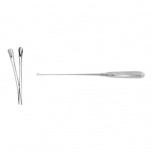 Medline Furst Recamier-Sims Uterine Curettes - Furst 5 mm Figure 00 Sharp Flexible Recamier-Sims Uterine Curette - MDS7071505F