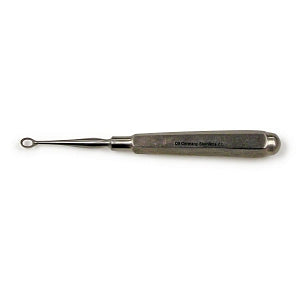 Medline Konig Narrow Handle Piffard Curettes - 5" (14 cm) Long 5 mm Konig Oval Dermal Piffard Curette - MDS7413002