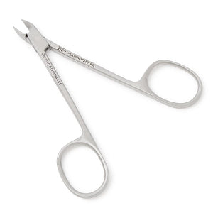 Medline Tissue and Cuticle Nail Nippers - 4-1/4" (10.8 cm) Tissue and Cuticle Nail Nippers with Finger Rings - MDS7437310