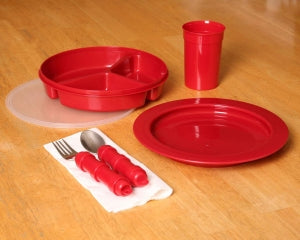 Maddak Inc Deluxe Redware Tableware Set - TABLEWARE, REDWARE, DELUXE - 745380001