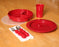 Maddak Inc Deluxe Redware Tableware Set - TABLEWARE, REDWARE, DELUXE - 745380001