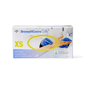 Medline SensiCare Silk Powder-Free Nitrile Exam Gloves - SensiCare Silk Powder-Free Nitrile Exam Gloves, Size XS - MDS7583