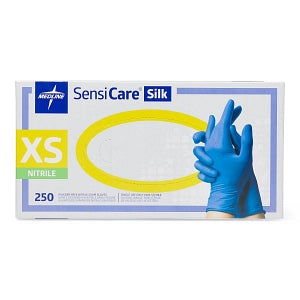 Medline SensiCare Silk Powder-Free Nitrile Exam Gloves - SensiCare Silk Powder-Free Nitrile Exam Gloves, Size XS - MDS7583