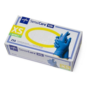 Medline SensiCare Silk Powder-Free Nitrile Exam Gloves - SensiCare Silk Powder-Free Nitrile Exam Gloves, Size XS - MDS7583