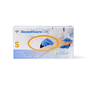 Medline SensiCare Silk Powder-Free Nitrile Exam Gloves - SensiCare Silk Powder-Free Nitrile Exam Gloves, Size S - MDS7584