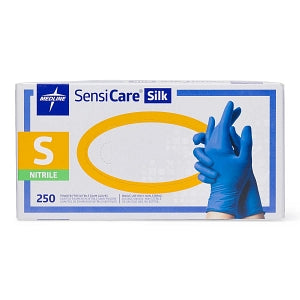 Medline SensiCare Silk Powder-Free Nitrile Exam Gloves - SensiCare Silk Powder-Free Nitrile Exam Gloves, Size S - MDS7584