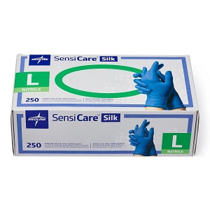 Medline SensiCare Silk Powder-Free Nitrile Exam Gloves - SensiCare Silk Powder-Free Nitrile Exam Gloves, Size L - MDS7586