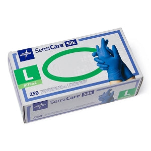 Medline SensiCare Silk Powder-Free Nitrile Exam Gloves - SensiCare Silk Powder-Free Nitrile Exam Gloves, Size L - MDS7586