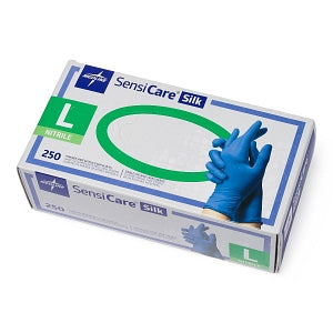 Medline SensiCare Silk Powder-Free Nitrile Exam Gloves - SensiCare Silk Powder-Free Nitrile Exam Gloves, Size L - MDS7586