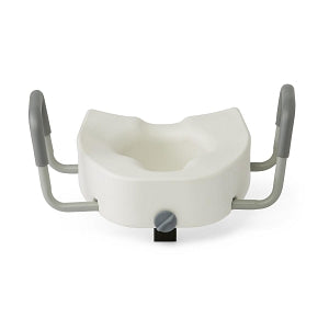 Medline Elevated Locking Toilet Seat - Elevated Locking Toilet Seat, with Arms - MDS80315EL