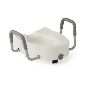 Medline Elevated Locking Toilet Seat - Elevated Locking Toilet Seat, with Arms - MDS80315EL