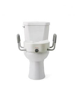 Medline Elevated Locking Toilet Seat - Elevated Locking Toilet Seat, with Arms - MDS80315EL