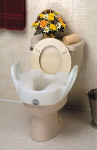 Maddak Inc Maddak Raised Toilet Seats - Lock-On Elevated Toilet Seat with Arms - 725753111