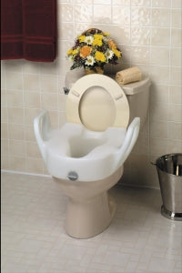 Maddak Inc Maddak Lock-On Elevated Toilet Seat - SEAT, TOILET, ELEV, W/ARMS, PLASTIC, STD - 72575-3111