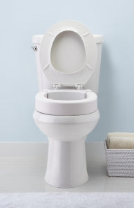 Medline Hinged Raised Toilet Seats with Lids - Hinged Elevated Toilet Seat with Lid, ADL, Standard - 72571-6000