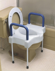 Maddak Inc Bariatric X-Wide Raised Toilet Seat - Elevated Bariatric Toilet Set, Extra-Wide, with Legs, 600 lb. Capacity - 725882000