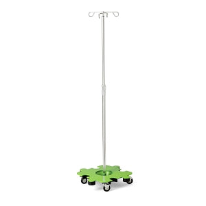 Medline Puzzle Base IV Poles - Puzzle Base IV Pole, Heavy-Duty, Green - MDS804PBG