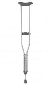 Medline Steel Push-Button Crutches - Steel Crutches with 350 lb. Capacity, Tall Adult - MDS80534S