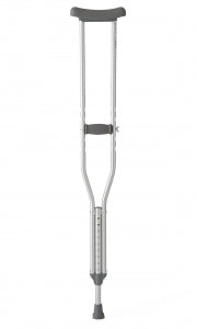 Medline Steel Push-Button Crutches - Steel Crutches with 350 lb. Capacity, Tall Adult - MDS80534S