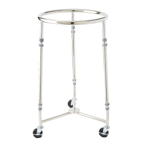 Medline Round Stainless Steel Hamper - Round Stainless Steel Hamper - MDS80574SS