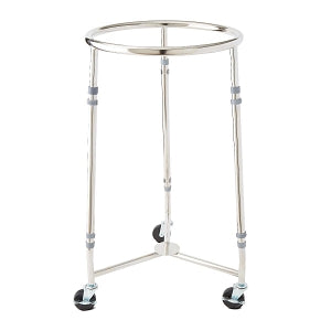 Medline Round Stainless Steel Hamper - Round Stainless Steel Hamper - MDS80574SS