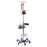 Medline Stainless Steel Six Leg Heavy Duty IV Pole - Stainless Steel 6-Leg Heavy-Duty IV Pole with Quick Release Casters, 4 Hook, 73" to 99-1/5" H - MDS80600