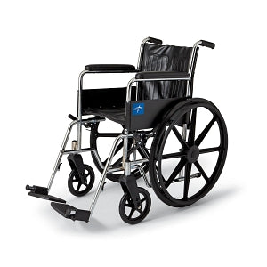 Medline 2000 Series Wheelchairs - Excel Wheelchair, Permanent Arms, Fixed Footrests, 18" - MDS806100D