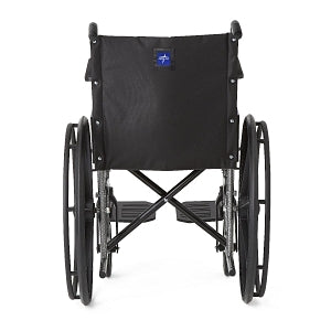 Medline K1 Basic Wheelchairs - K1 Basic Wheelchair with Permanent Full-Length Arms and Swing-Away Footrests, 300 lb. Weight Capacity, 18" Width - MDS806150EE