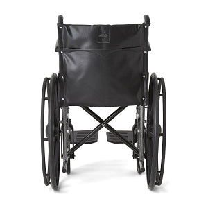 Medline K2 Basic Vinyl Wheelchairs - K2 Basic Wheelchair with 18"W Seat, Full-Length Permanent Arms and Swing-Away Leg Rests - MDS806150EV